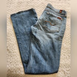 7 For All Mankind Light Blue Straight Leg Jeans